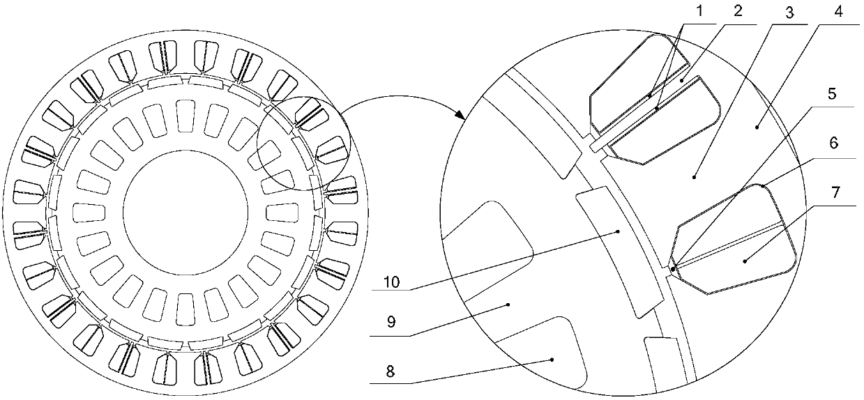 Dual-redundancy permanent magnet synchronous motor temperature rise calculation method based on equivalent thermal network model