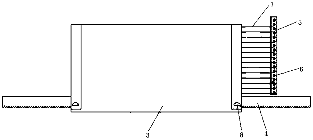 Manufacturing device and preparation method of a plug-free light-transmitting concrete slab