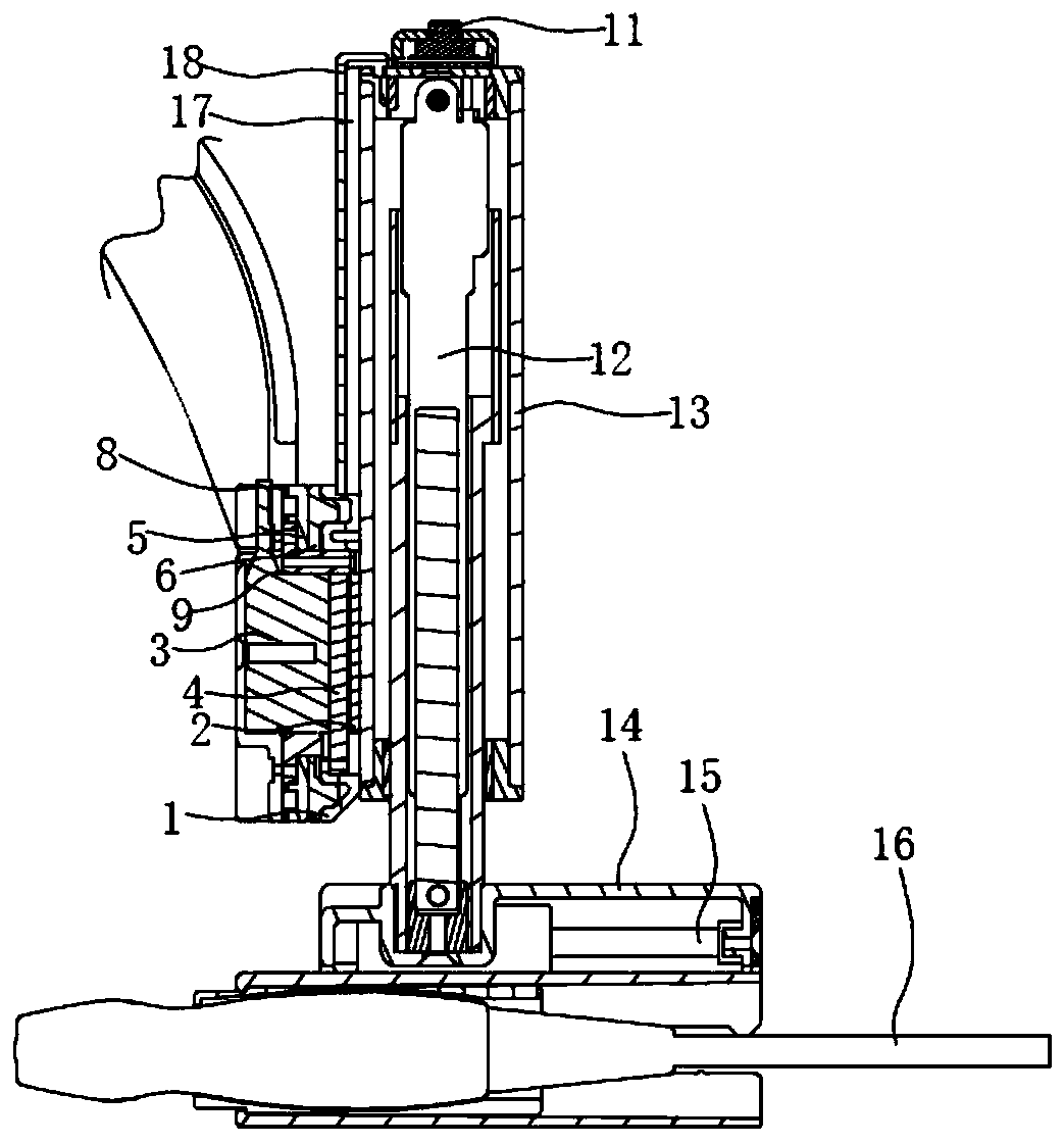 Rotary locking device and ultrasonic device