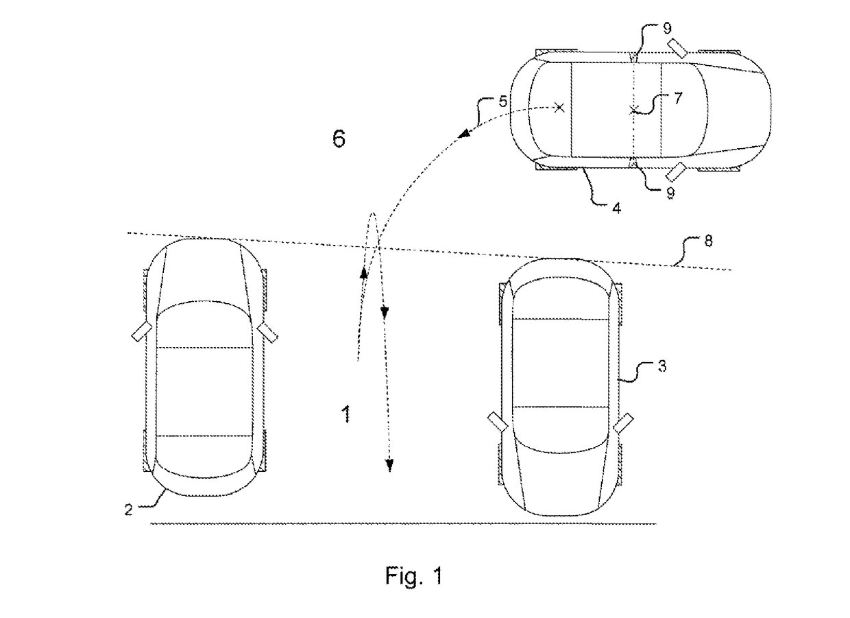 Accident Prevention with Following Traffic During an Automated Parking Procedure in a Transverse Parking Space