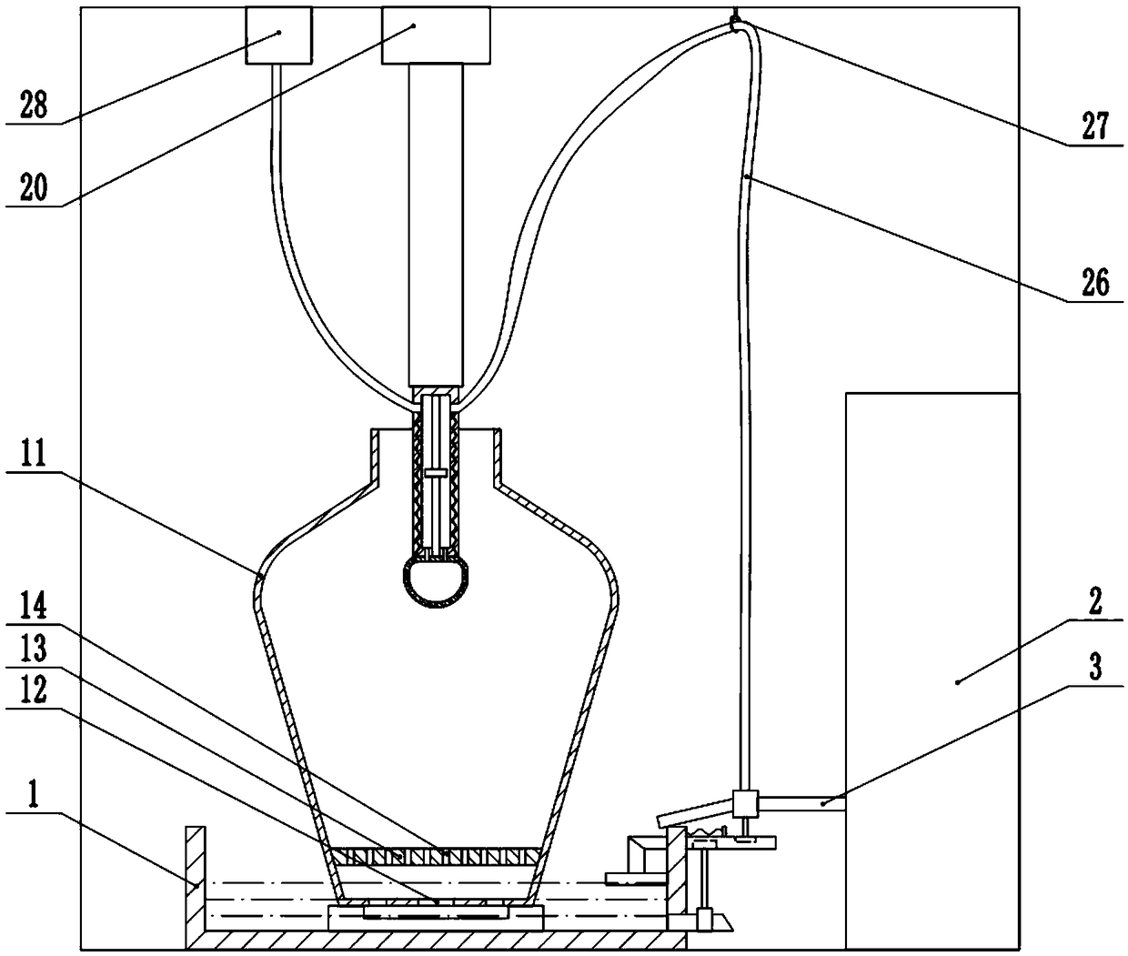 Deep processing device for brassica napobrassica