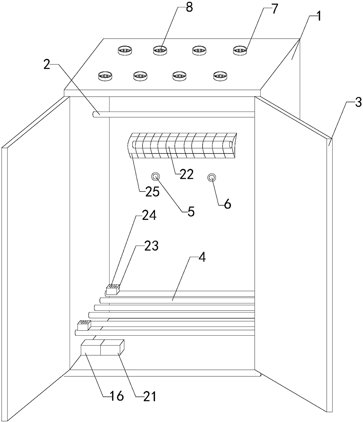 Disinfecting fragrance drying wardrobe