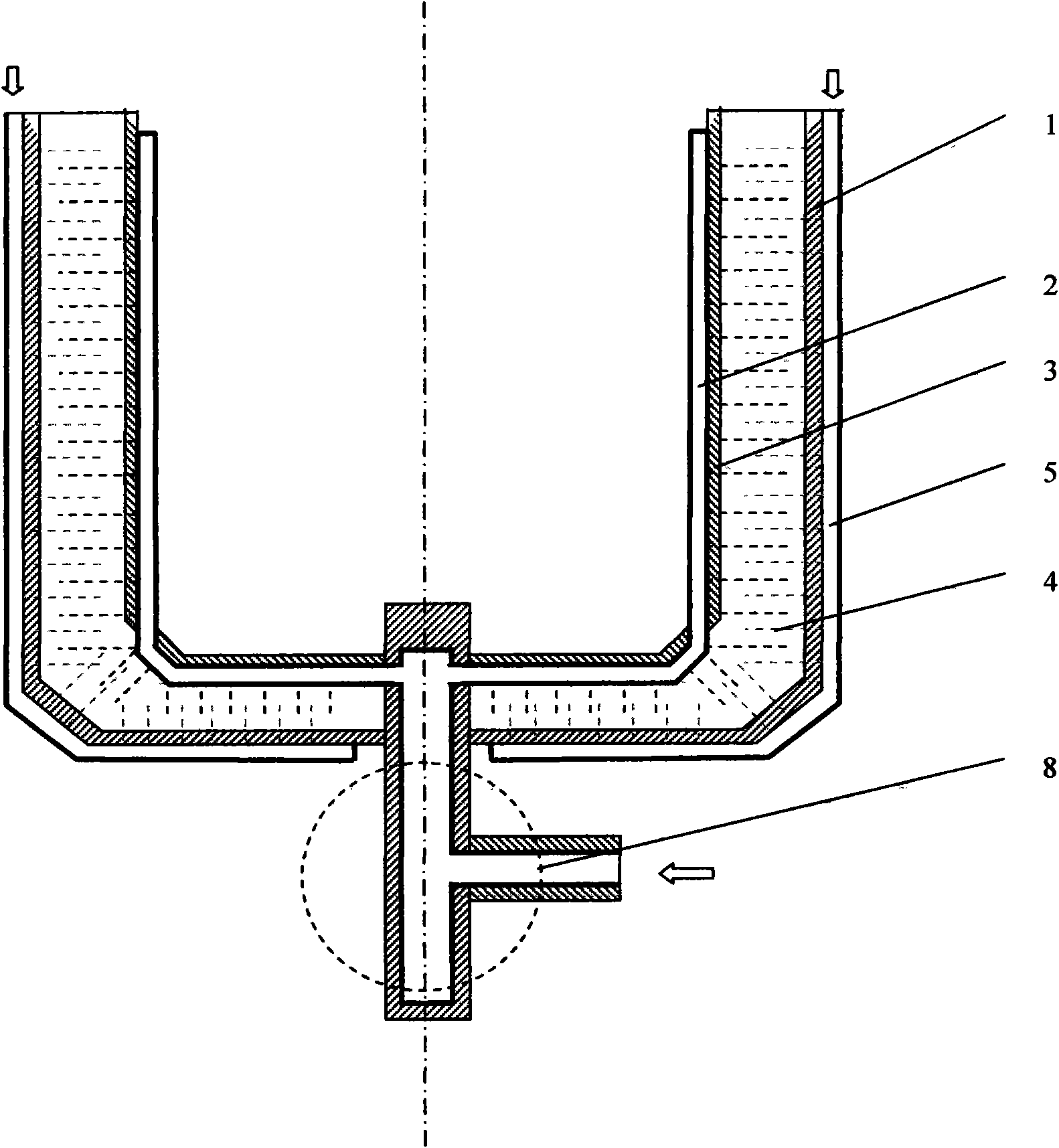 Self-cleaning device for dirt between barrels of washing machine