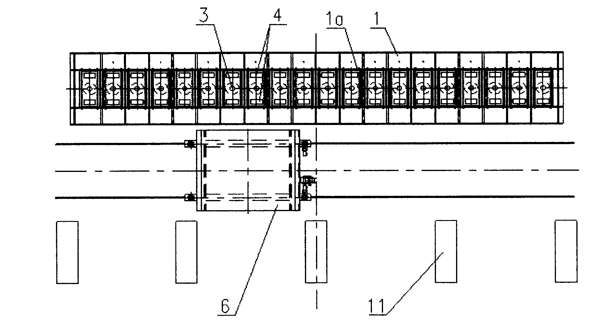 Novel aluminium profile divided-chamber aging furnace