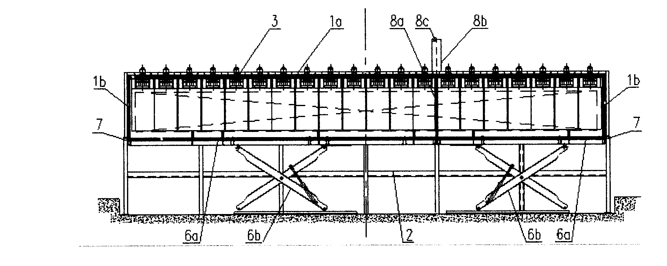 Novel aluminium profile divided-chamber aging furnace