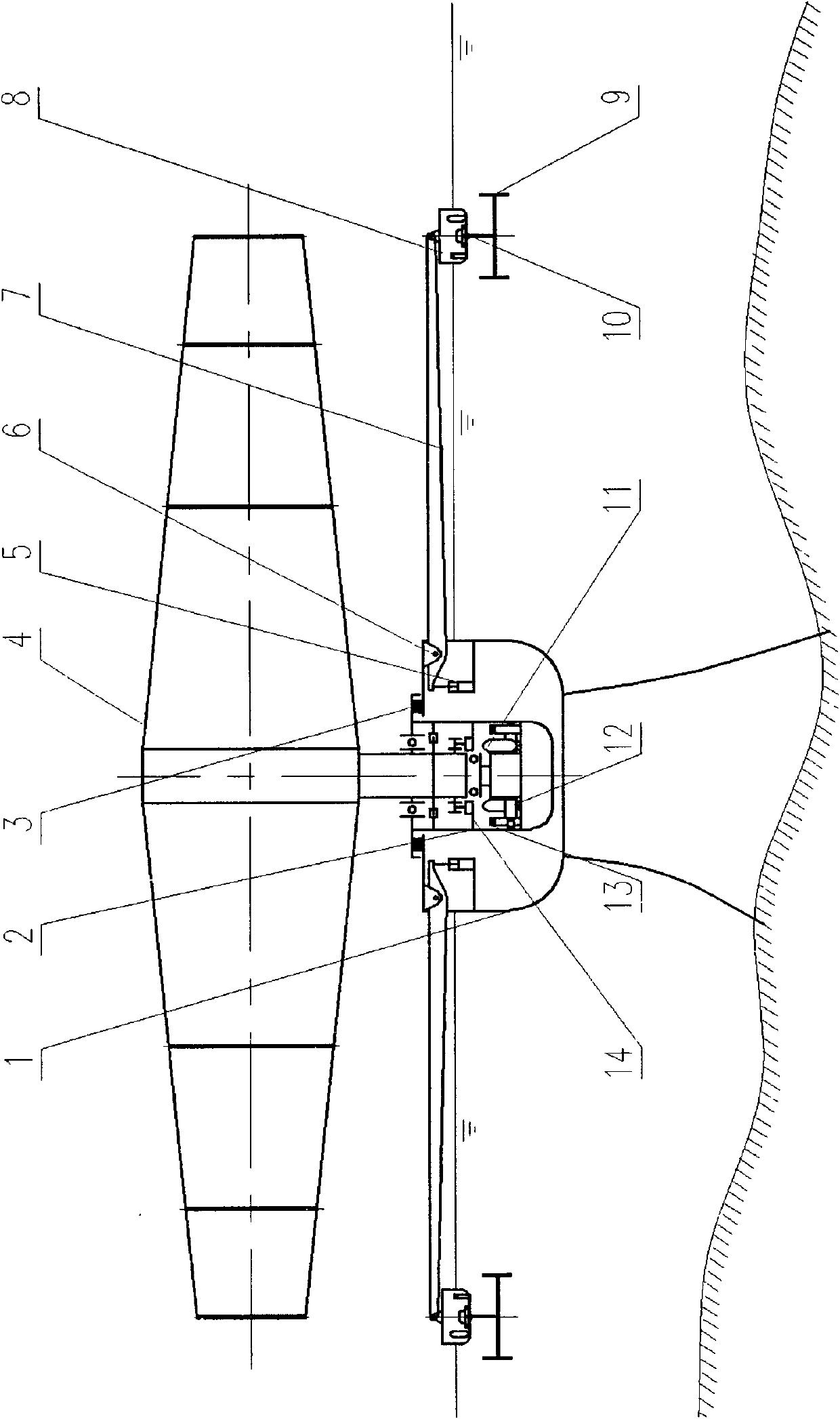 Marine floating-type power station capable of utilizing wind energy, ocean current energy and wave energy