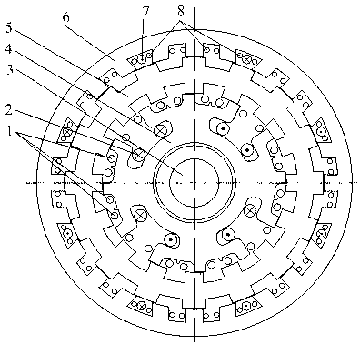 Internal-external double-stator electro-magnetic double-salient starter generator