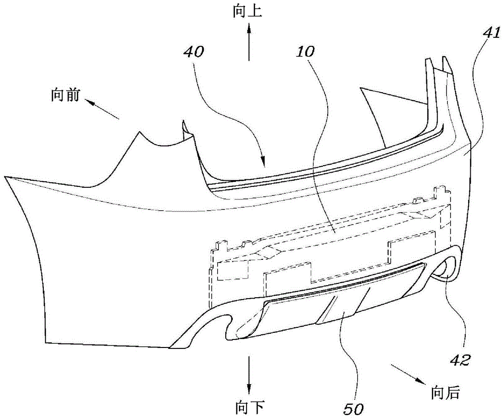 Variable spoiler device for rear bumper of vehicle