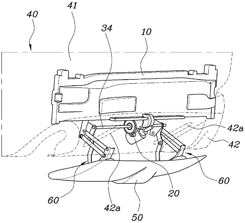 Variable spoiler device for rear bumper of vehicle