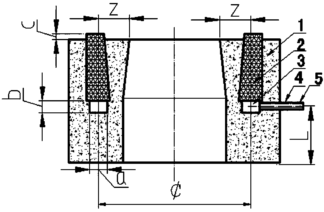 A continuous casting tundish dispersion-type breathable ring upper nozzle seat brick and its refining method by argon blowing