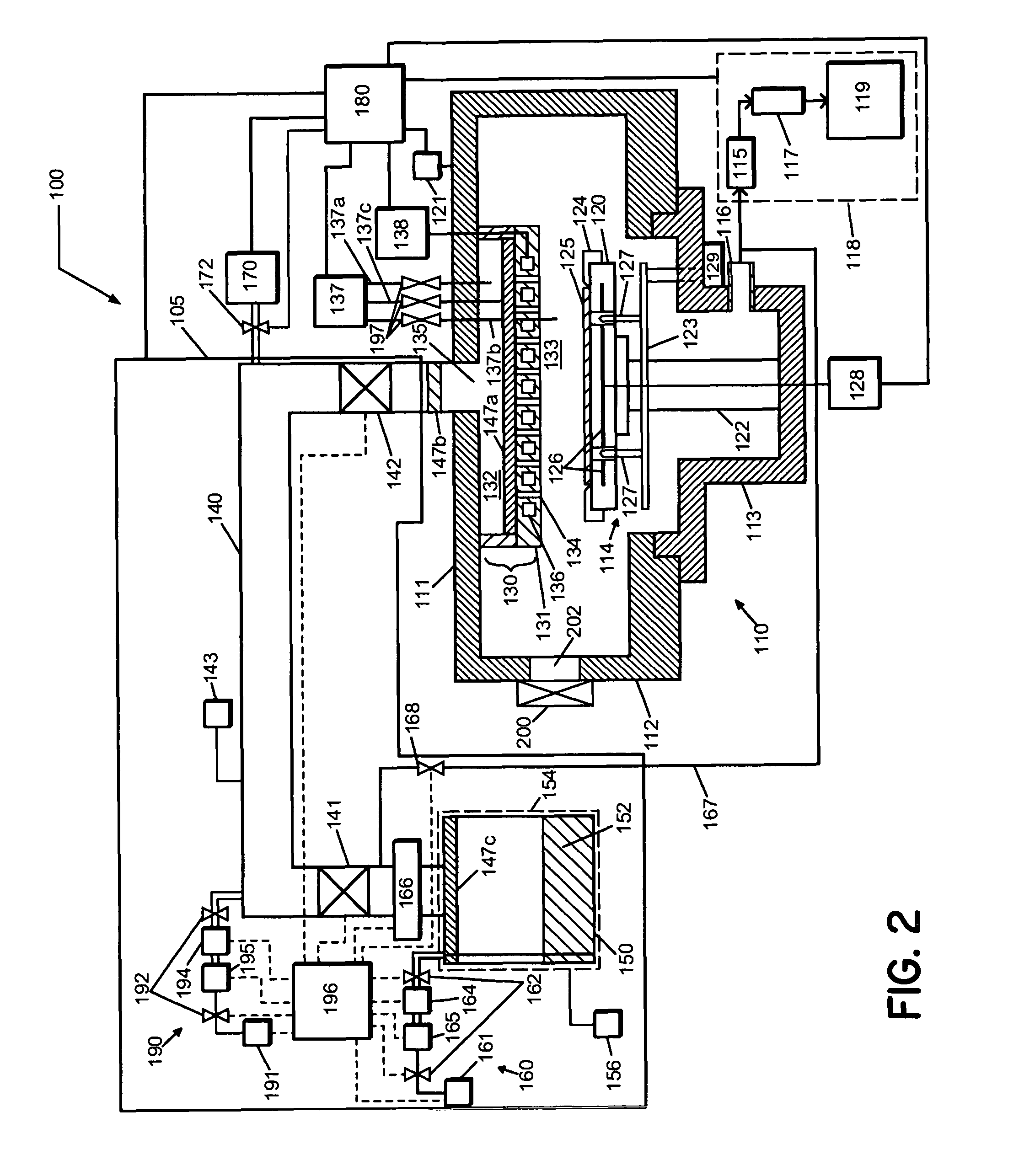 Method and apparatus for reducing particle contamination in a deposition system