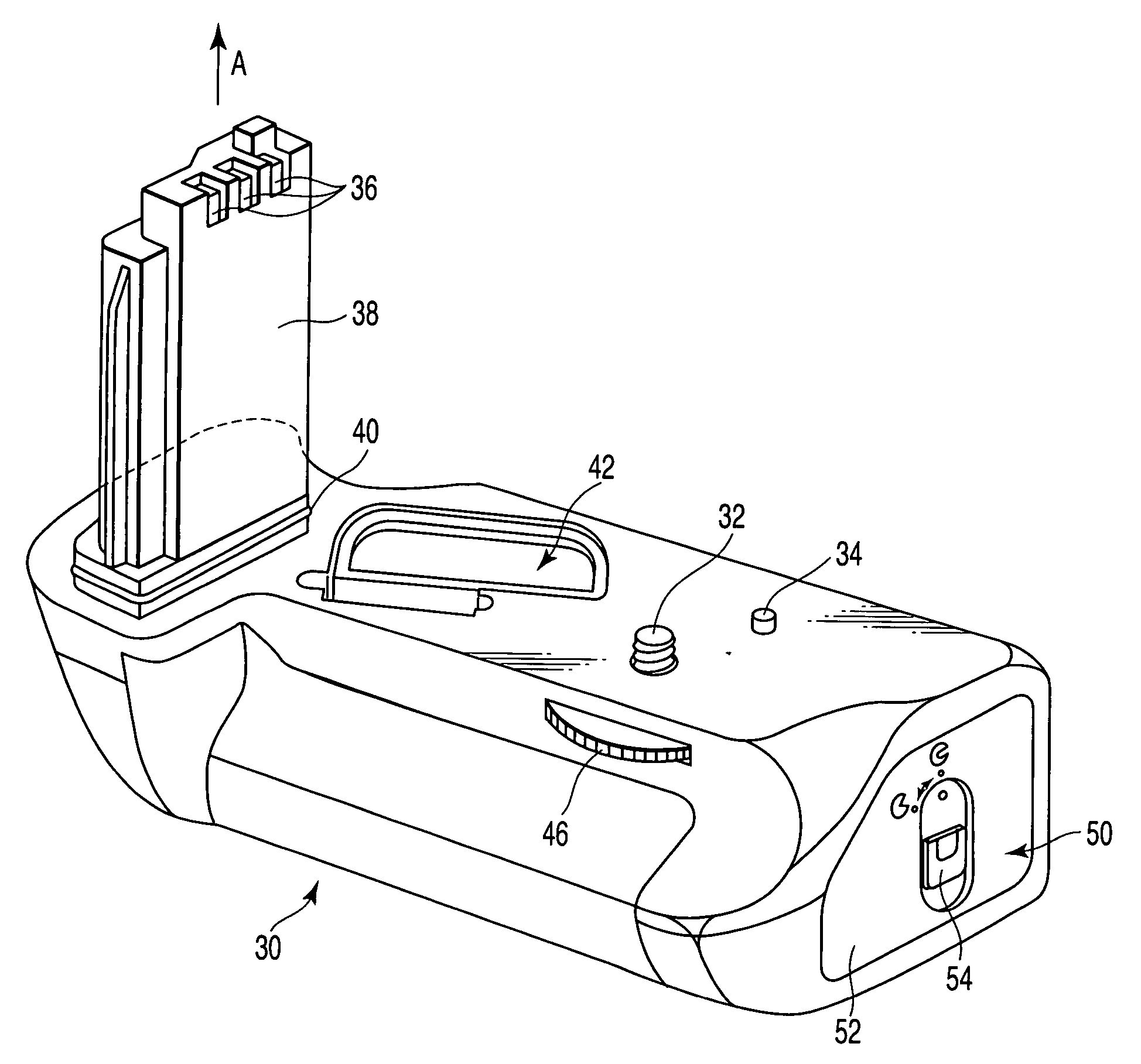 Attachment structure of adapter