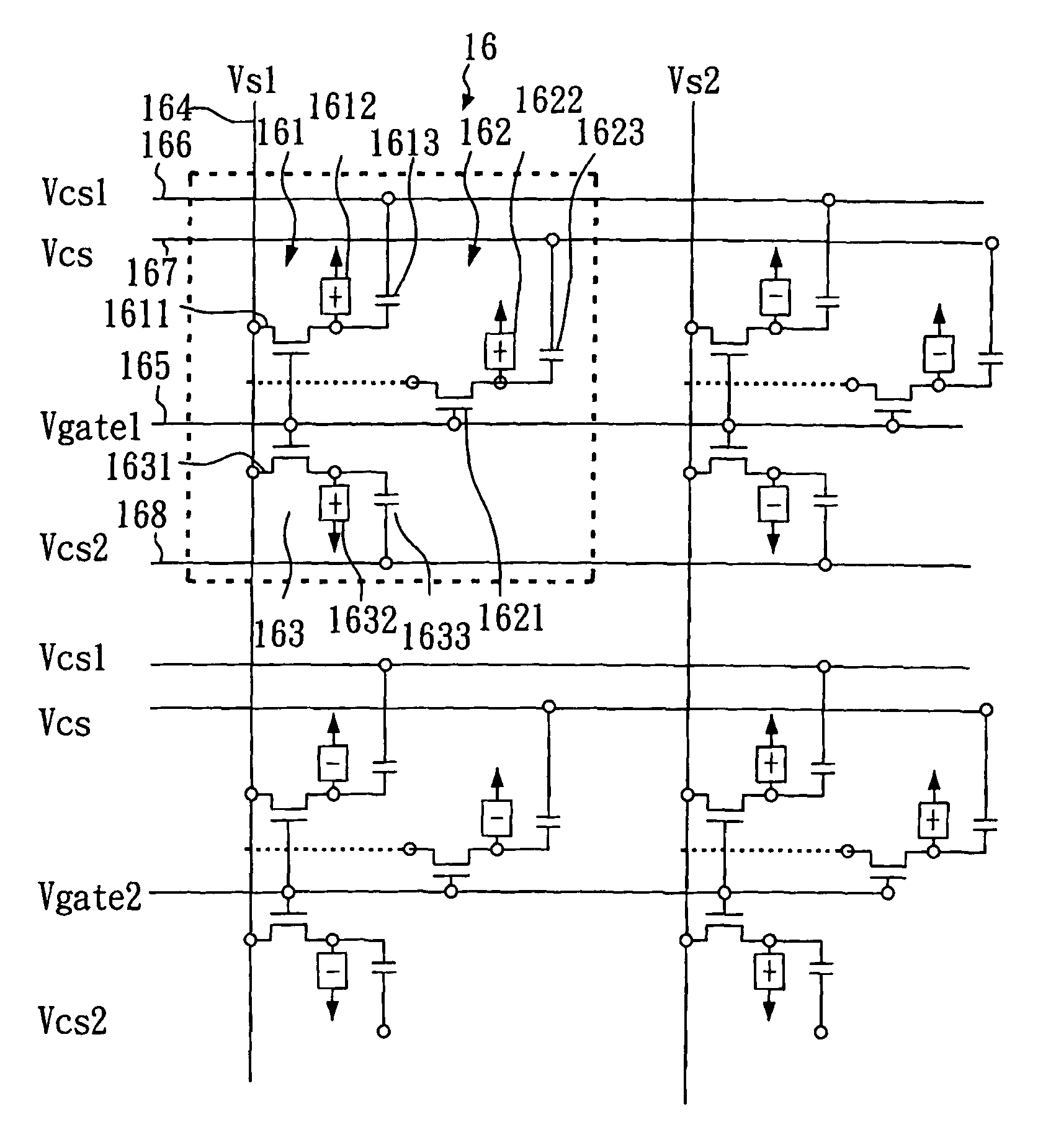 MVA LCD device and pixel circuit thereof