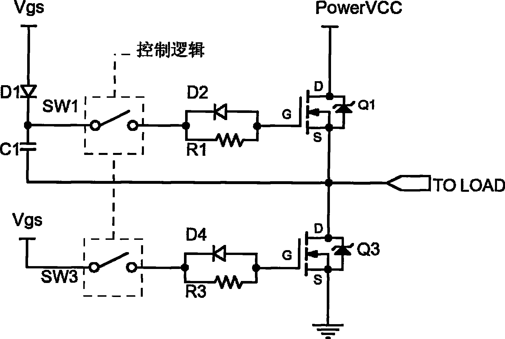 Drive circuit for high speed switch tube floating grid