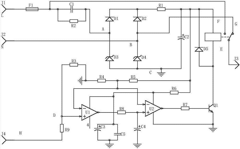 Electronic circuit capable of recognizing null line automatically