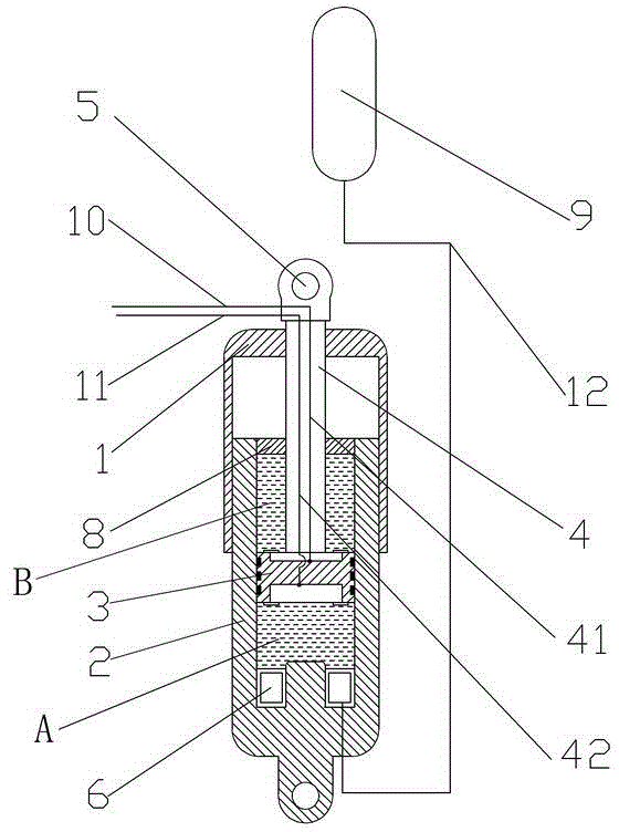 A energy-feeding shock absorber