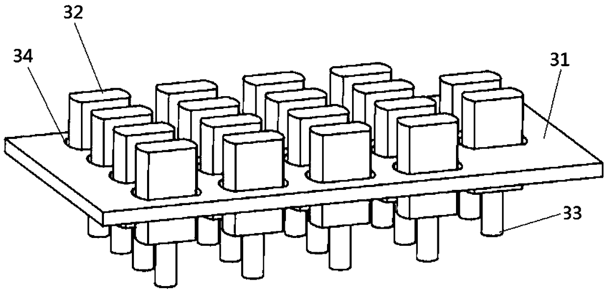 Electric push rod mechanism, device and method for encryption implantation of construction project source code