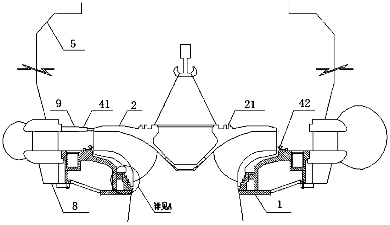 A construction method for pre-installation of water guide mechanism with runners involved