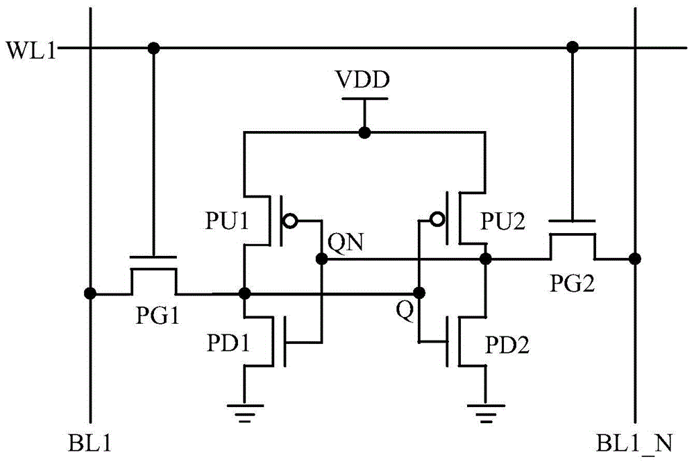 SRAM (Static Random Access Memory) storage unit, SRAM circuit and reading and writing method thereof