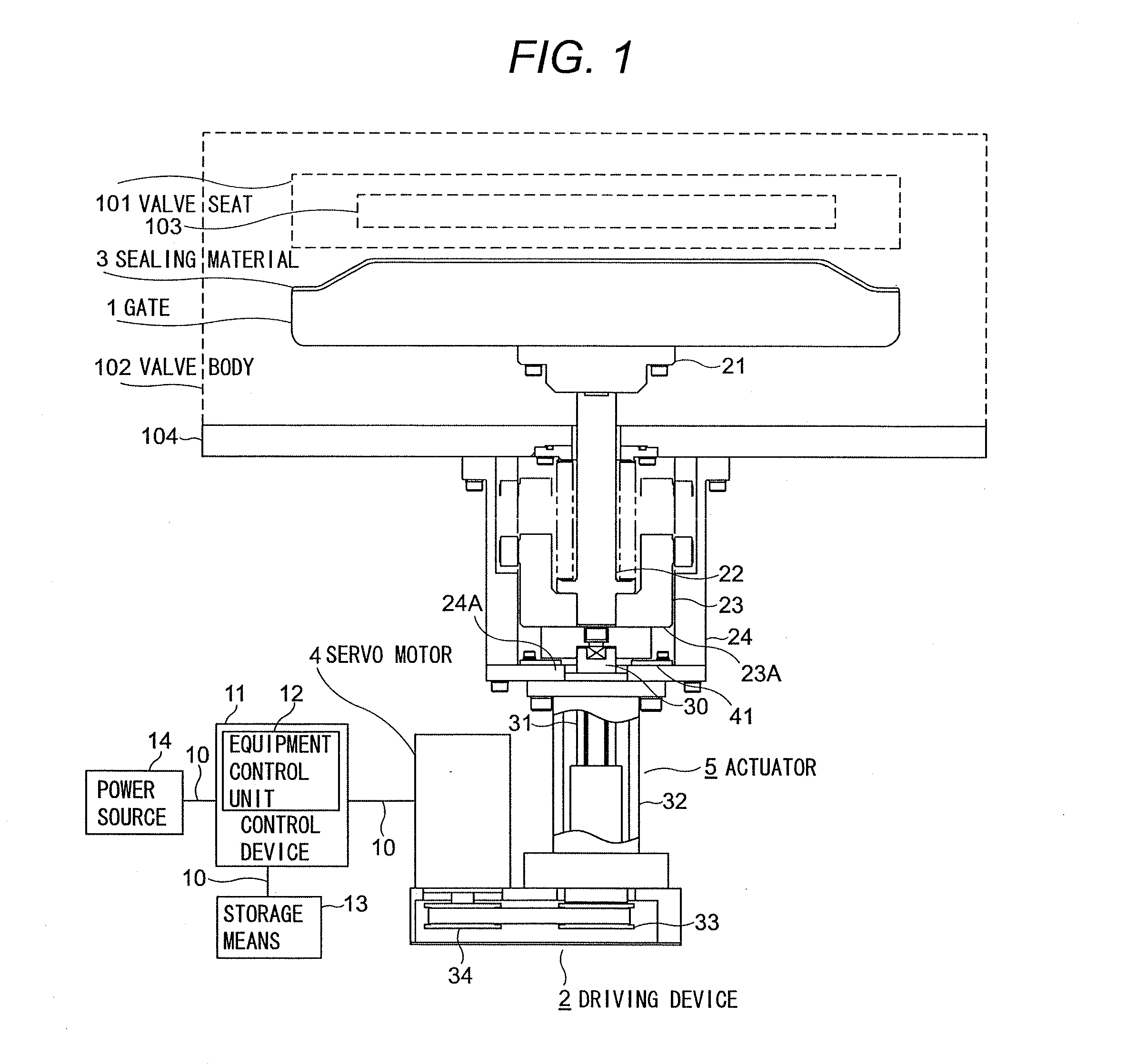 Gate Valve In Which Amount Of Squeeze Of Sealing Material Is Controllable