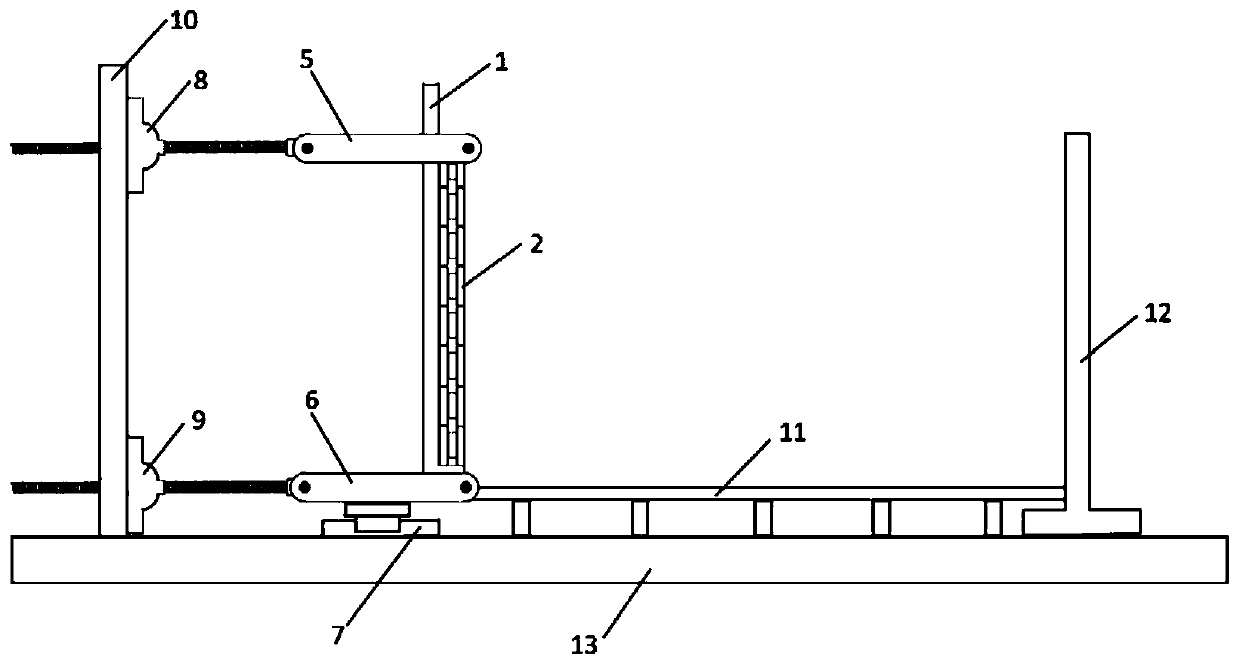 Retaining wall soil pressure model test device under plane strain condition and test method thereof