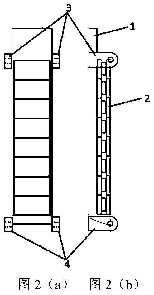 Retaining wall soil pressure model test device under plane strain condition and test method thereof