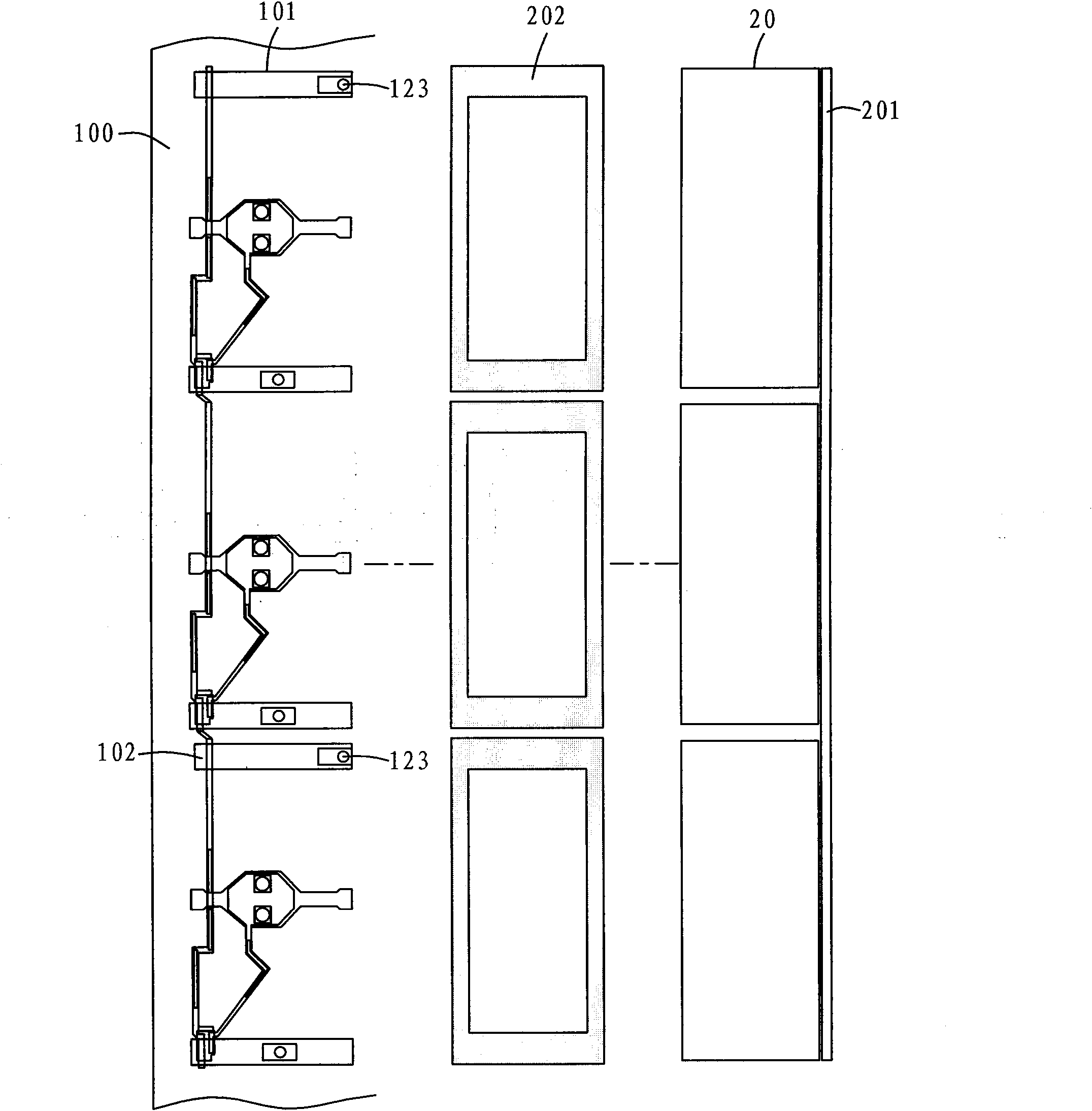 Liquid crystal display panel and method for integrating keys on liquid crystal display panel