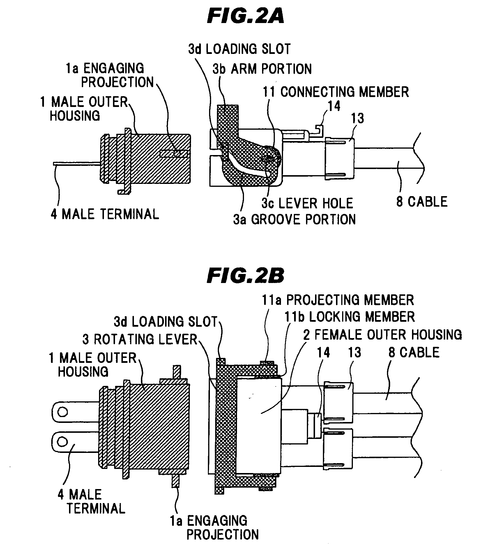 Lever lock type connector