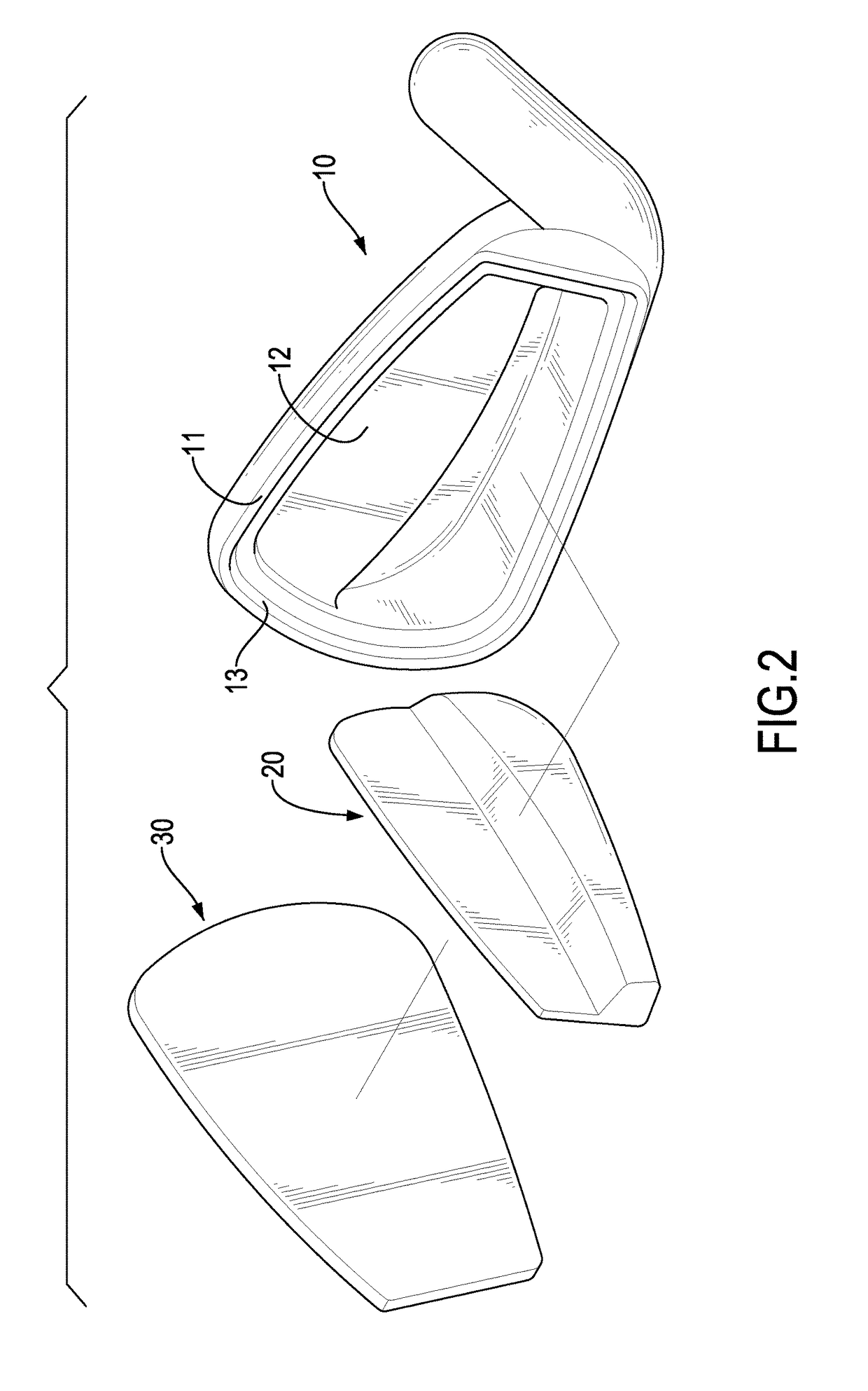 Composite material integrally forged iron head of a golf club