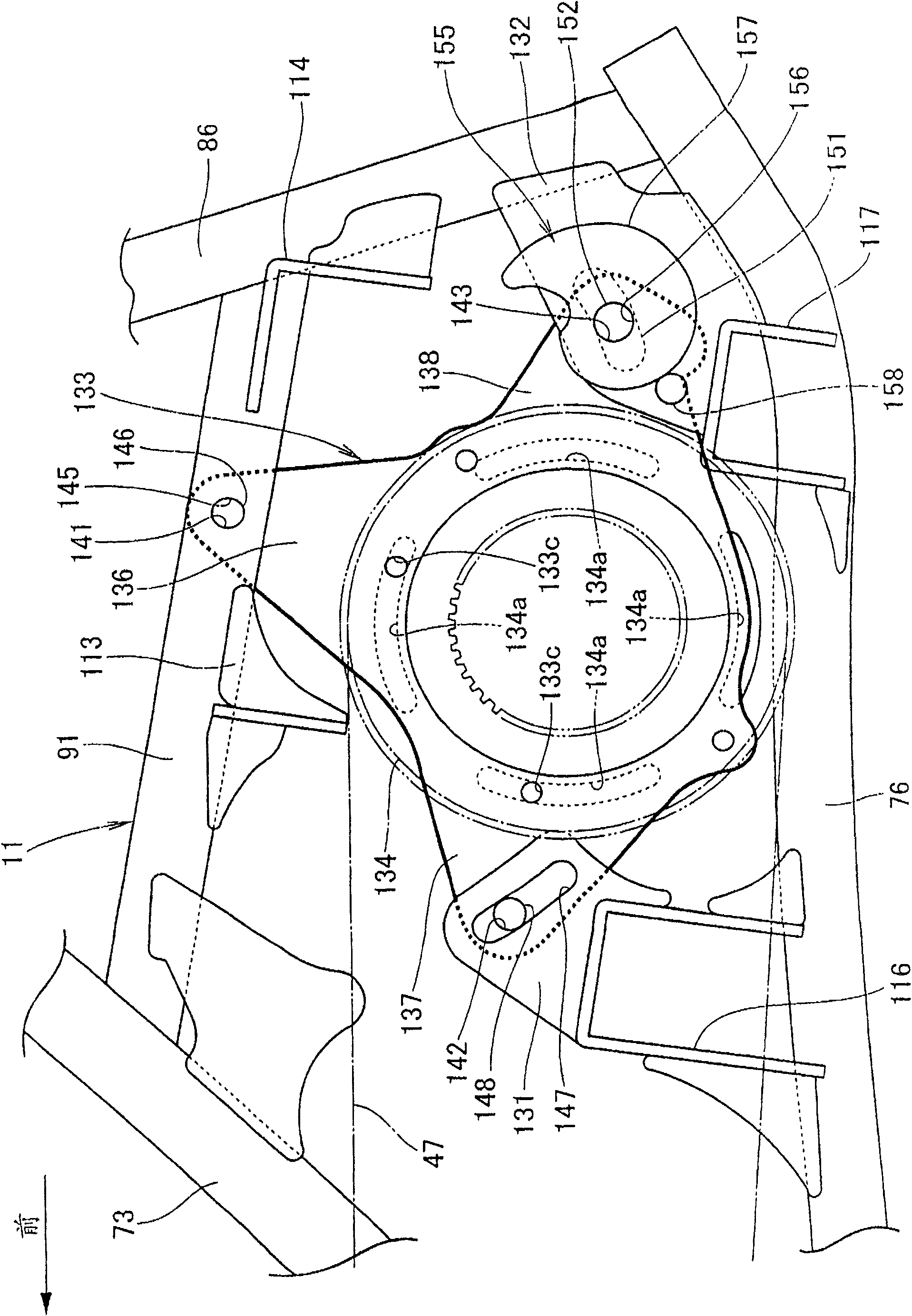 Vehicle and chain play adjusting device thereof