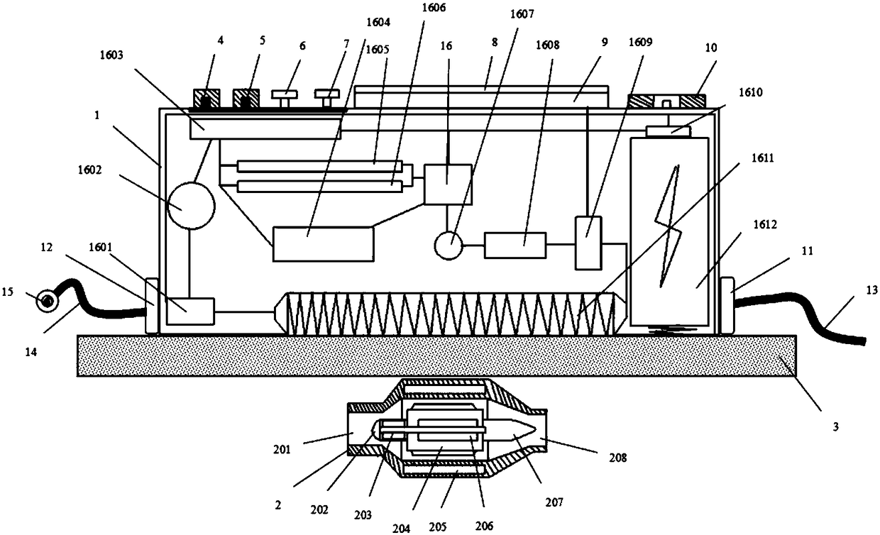 Cardiac intervention type left ventricular electromagnetic assisting device