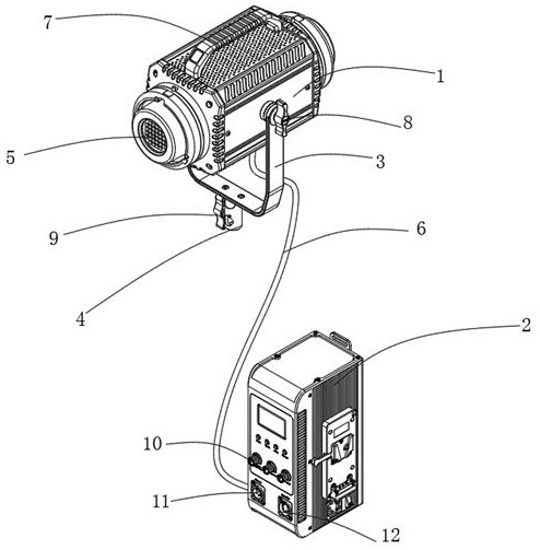 300W double-head spotlight