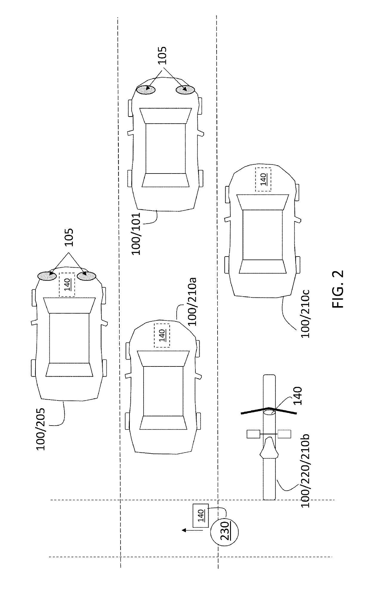 Unilluminated vehicle indication based on communication