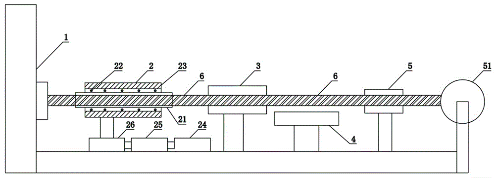 Online heat treatment device of cable stranding machine