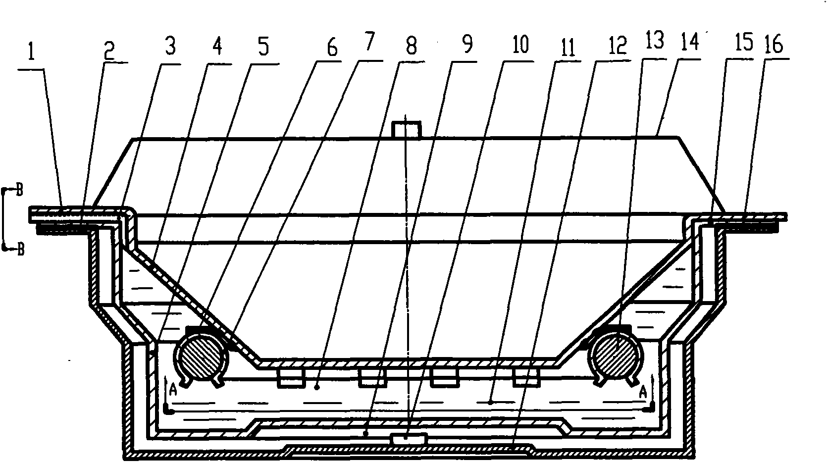 Vacuum heat insulation basin