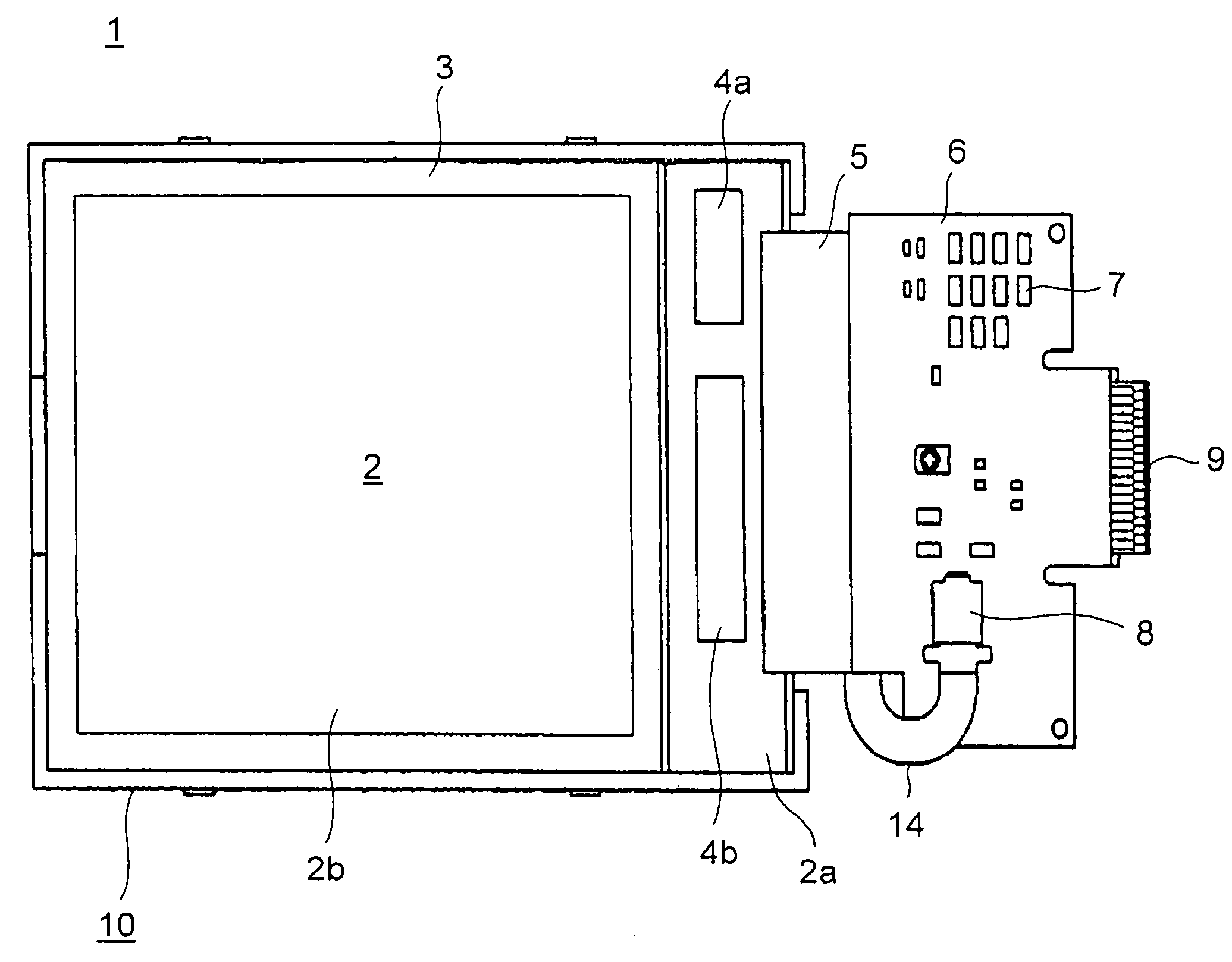 Connecting device of a flexible printed circuit board