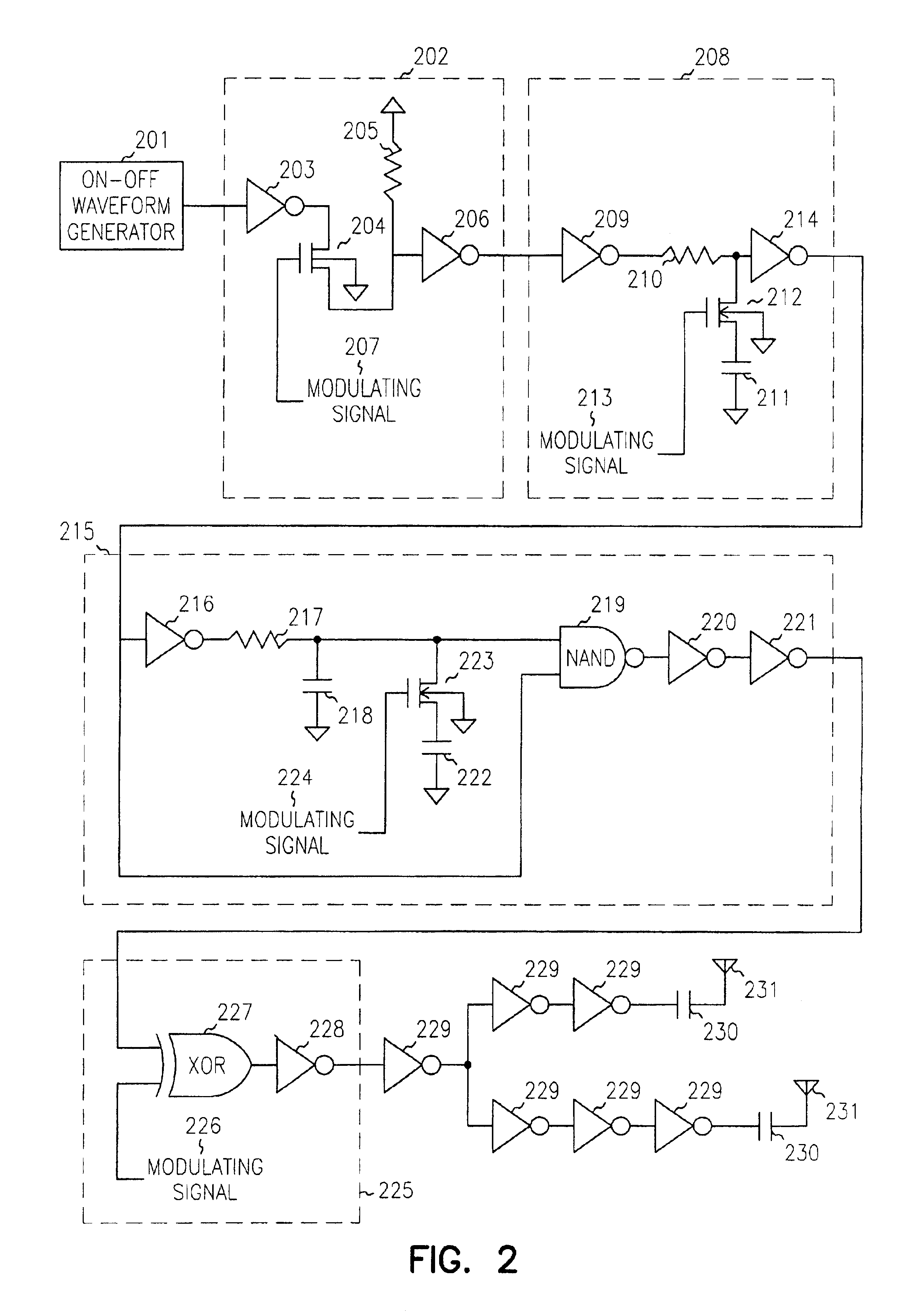 Ultra-wideband impulse generation and modulation circuit