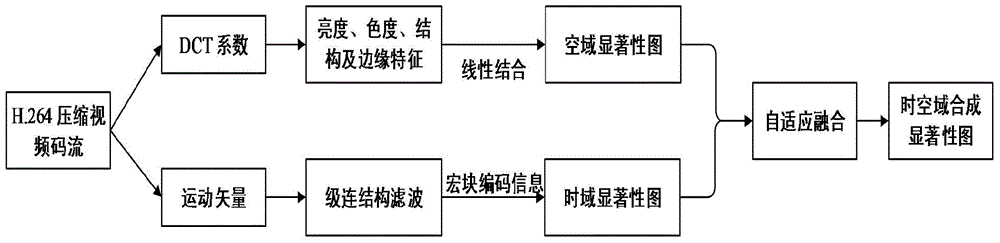 Global motion estimation based video saliency detection method