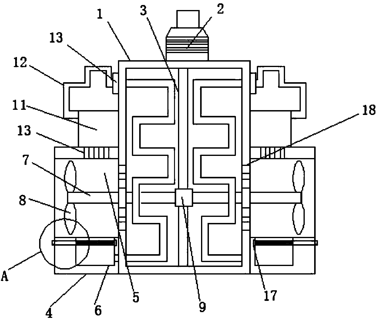 Heat dissipation protection device of electromechanical equipment