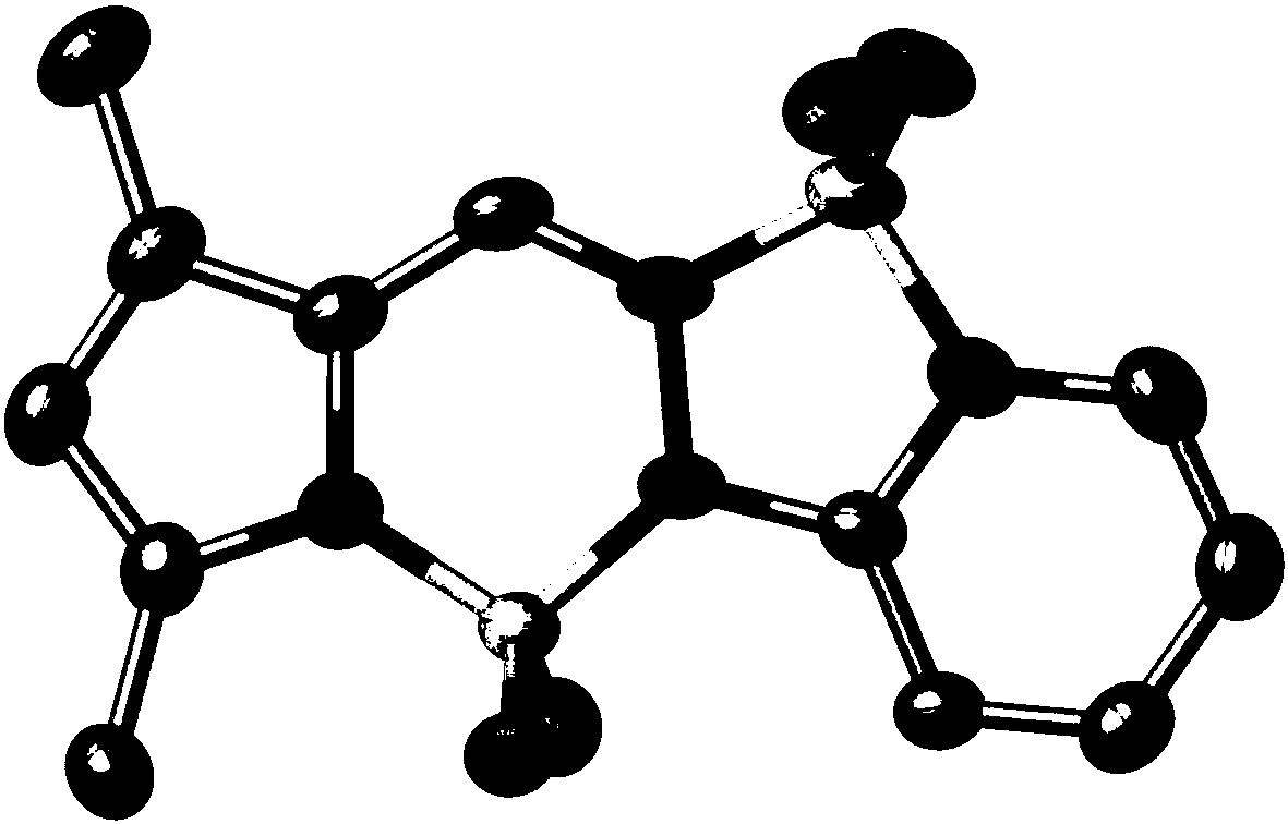 Pyrrolidine double-fluorine-boron strong fluorescent dye and preparation method and application thereof