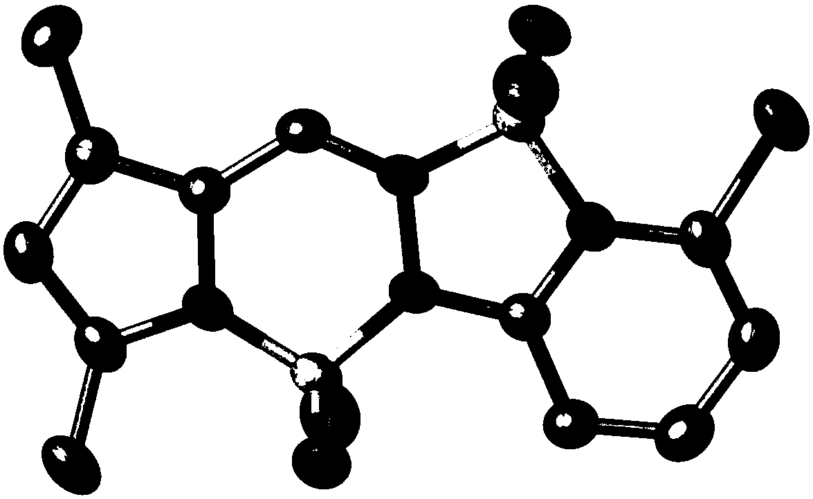 Pyrrolidine double-fluorine-boron strong fluorescent dye and preparation method and application thereof