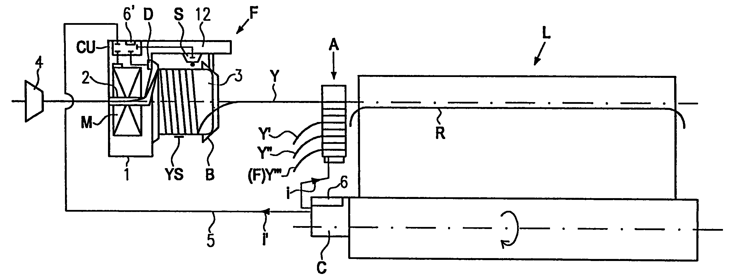 Method for controlling the speed of a thread feeding device in a rapier loom or projecting weaving machine and thread processing system