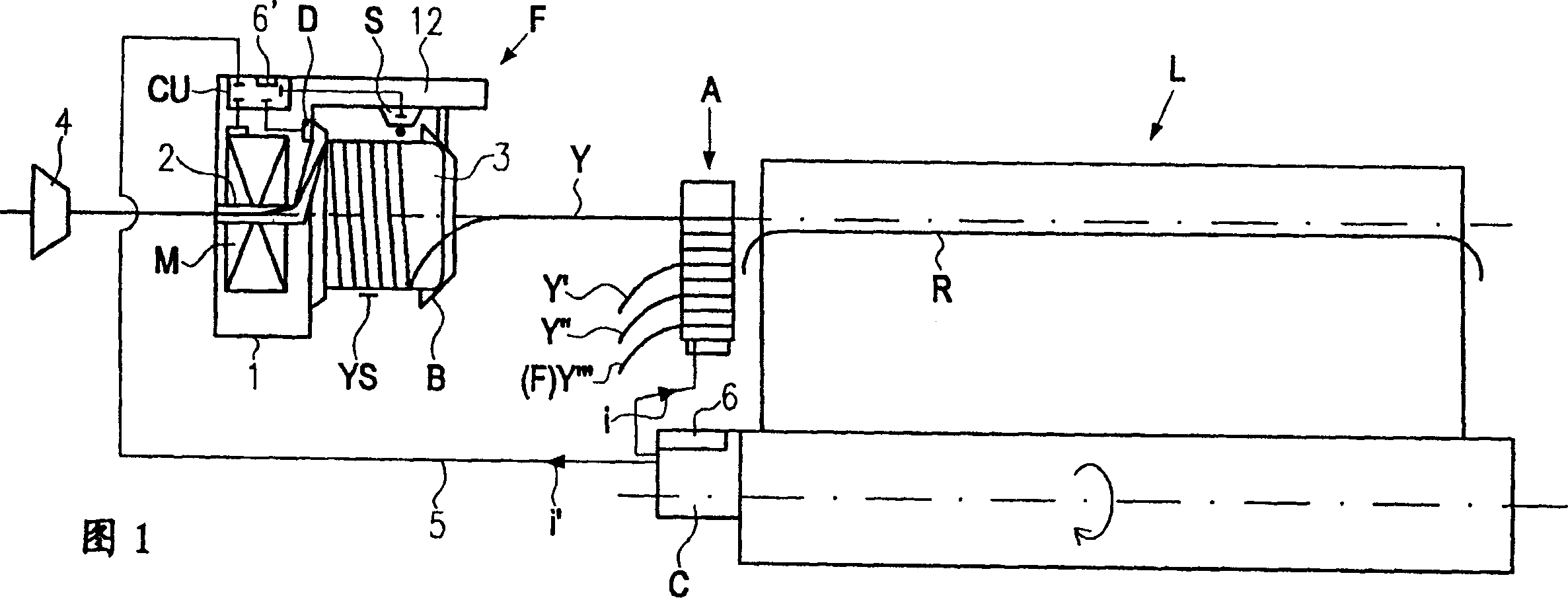 Method for controlling the speed of a thread feeding device in a rapier loom or projecting weaving machine and thread processing system