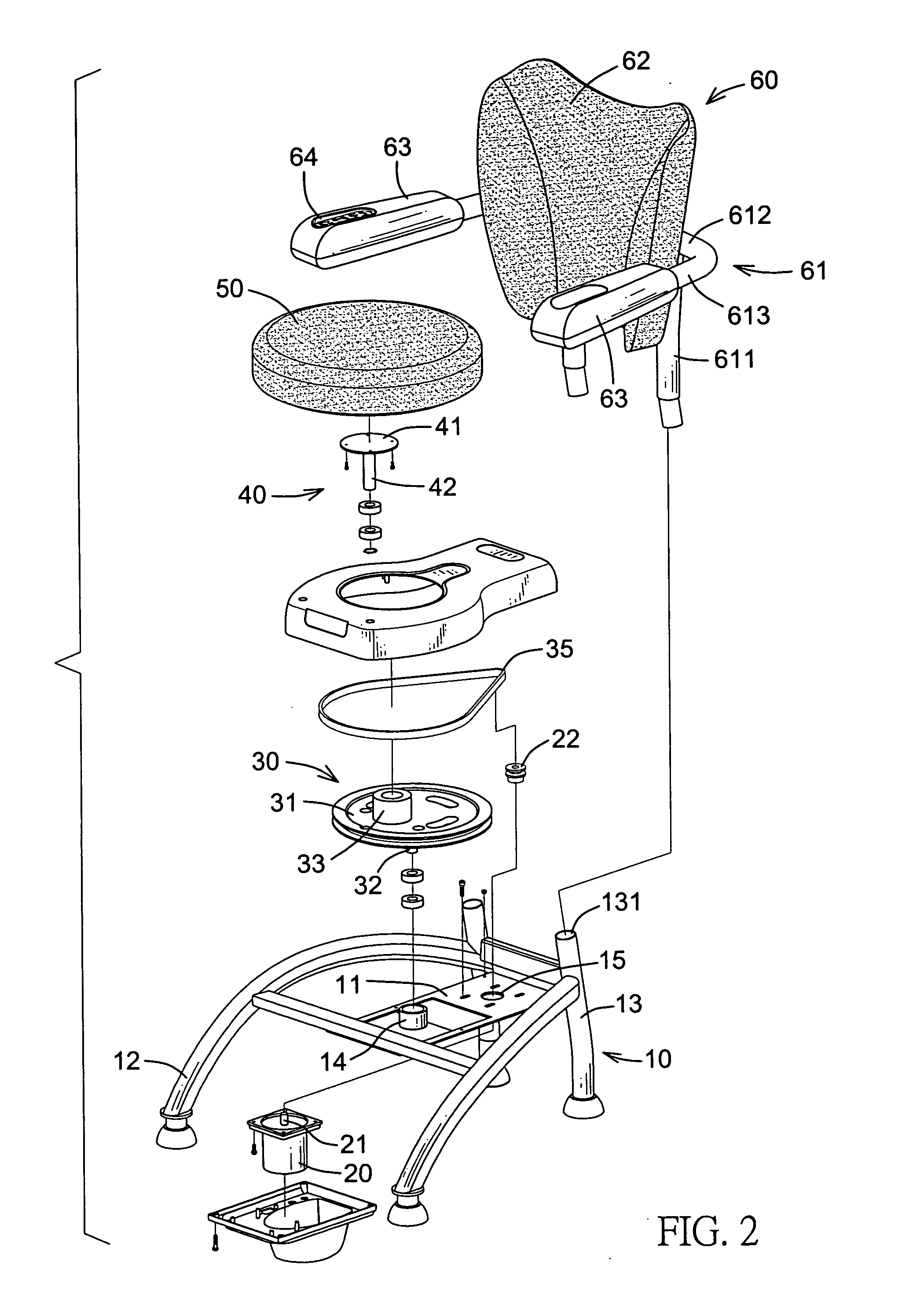 Electrical gym chair