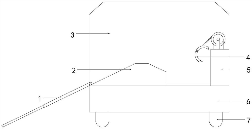 A timber loading device in forestry development