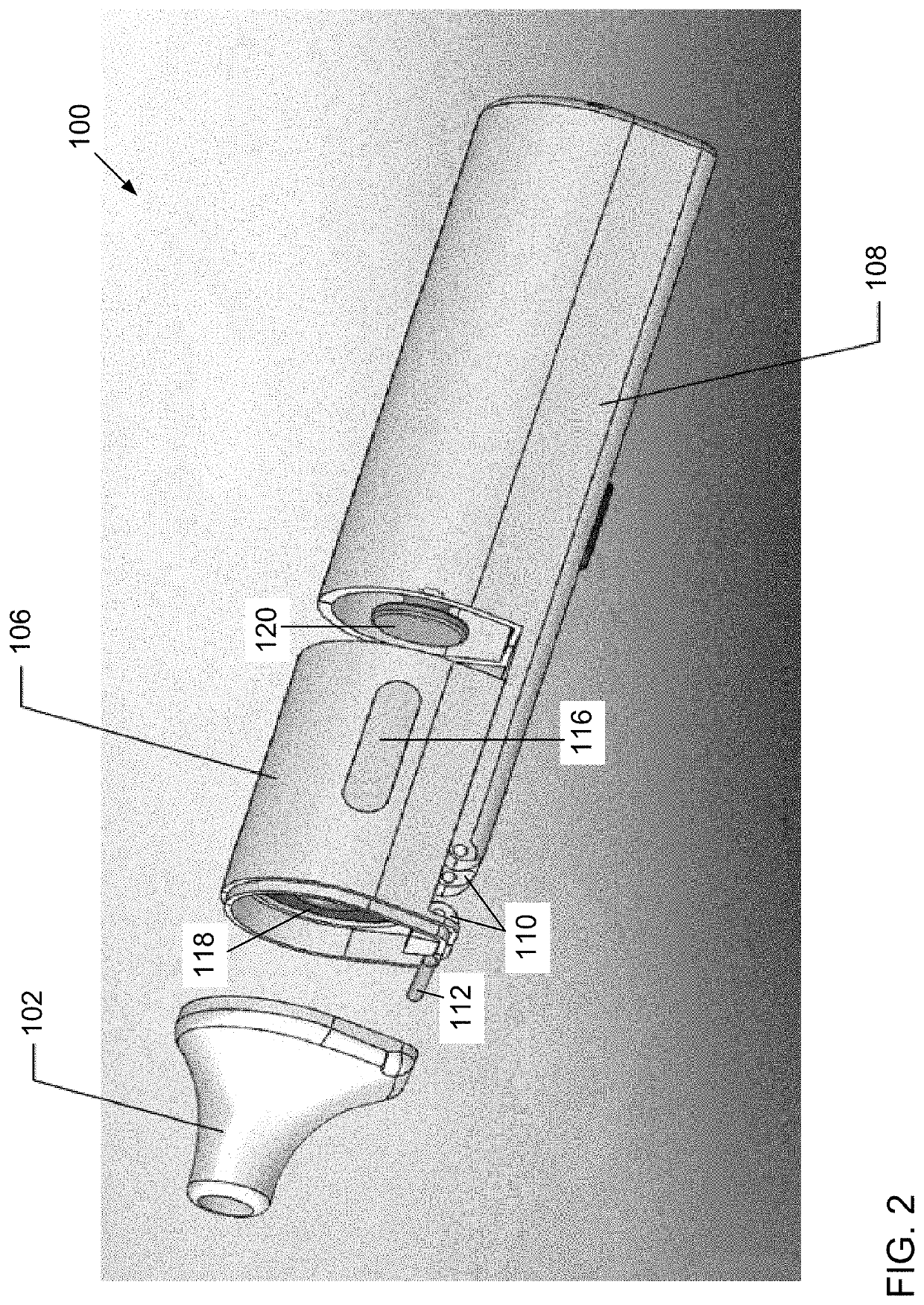 Liquid-filled cartridge for electronic device that produces an aerosol for inhalation by a person