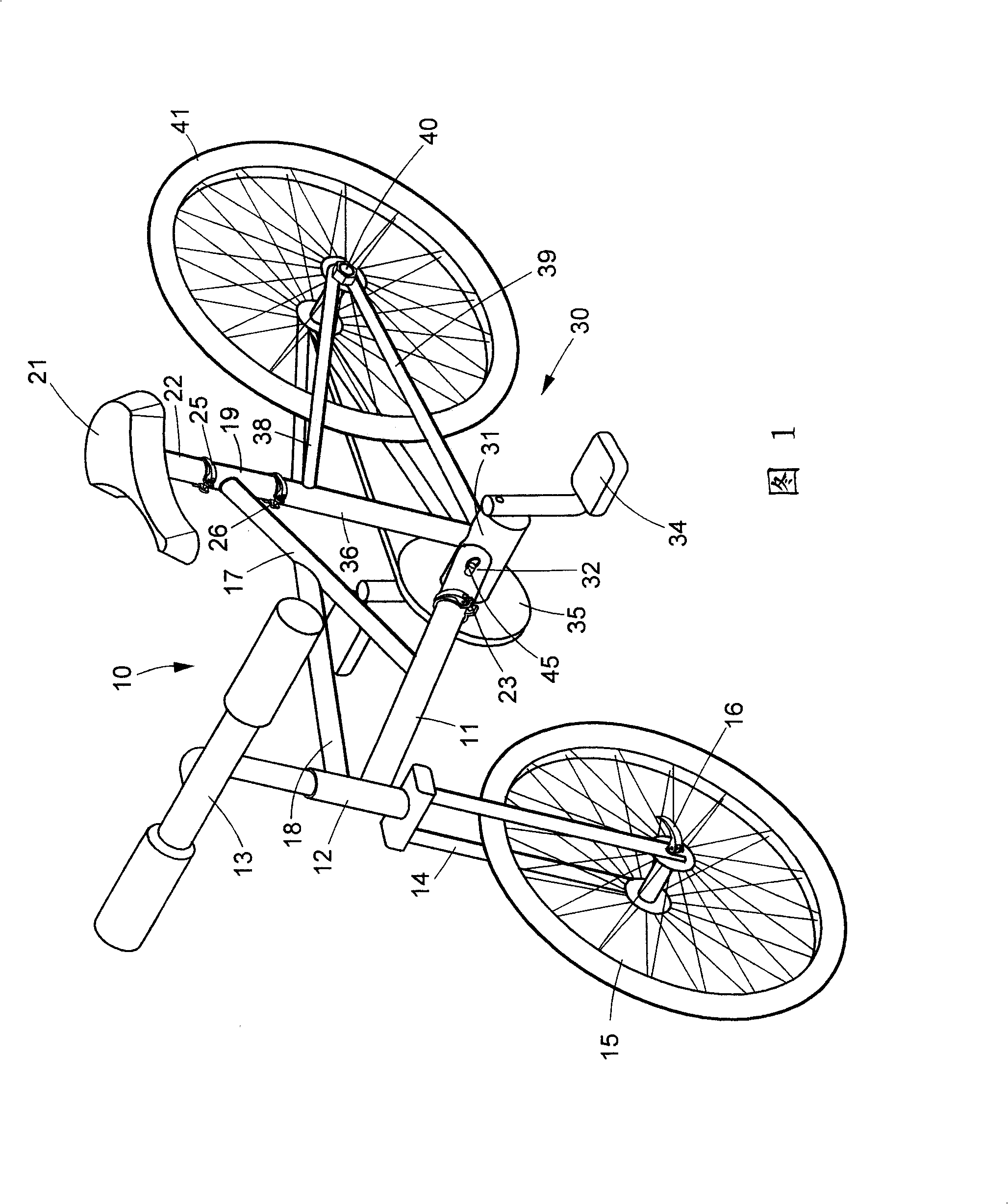 Bicycle combined according to different directions of stress