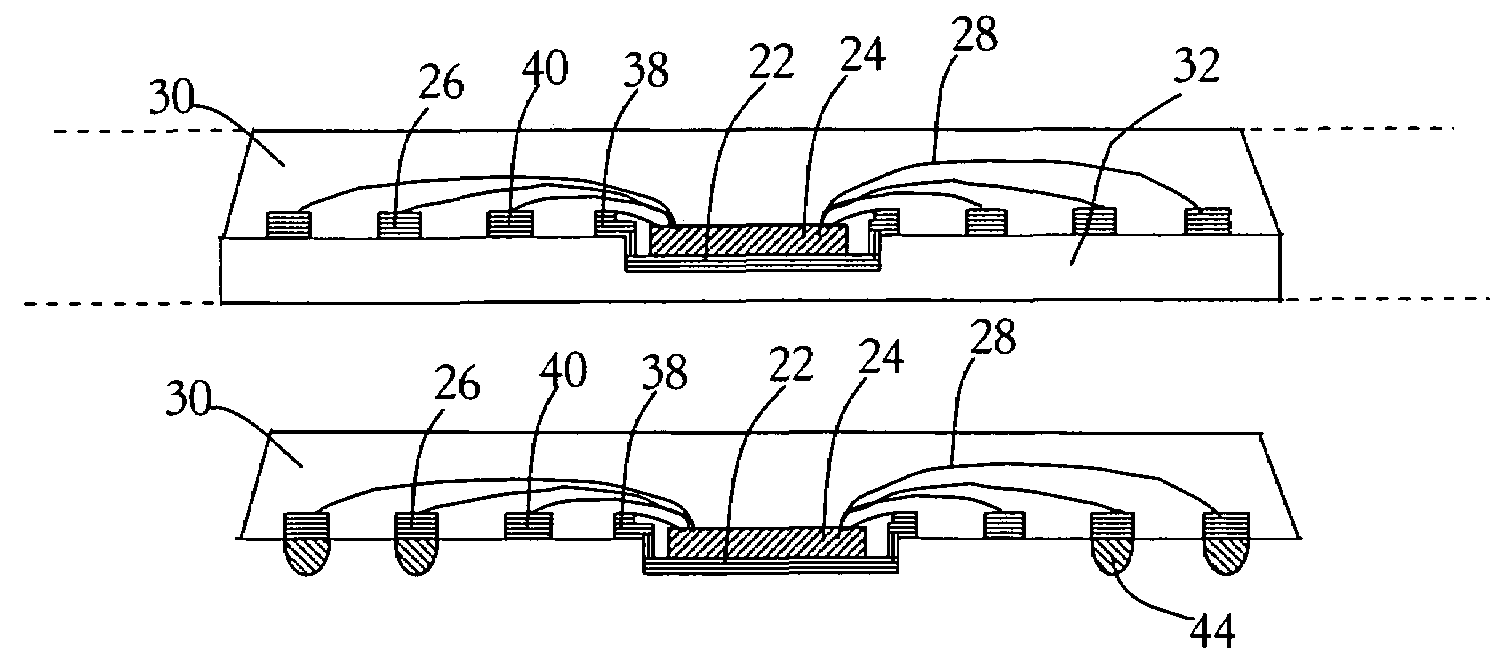 Thin leadless plastic chip carrier