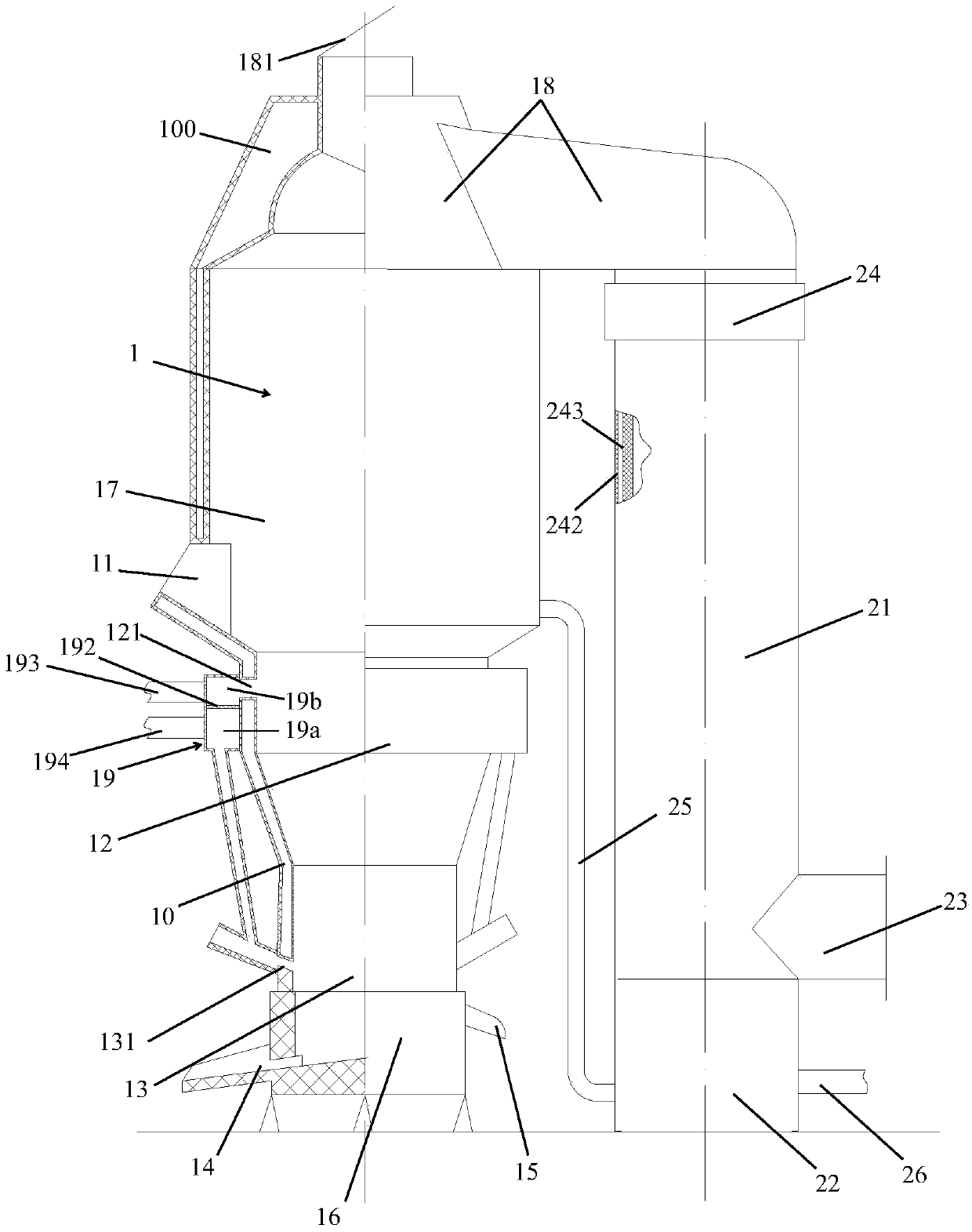 Circuit board incineration smelting furnace and circuit board incineration and smelting method