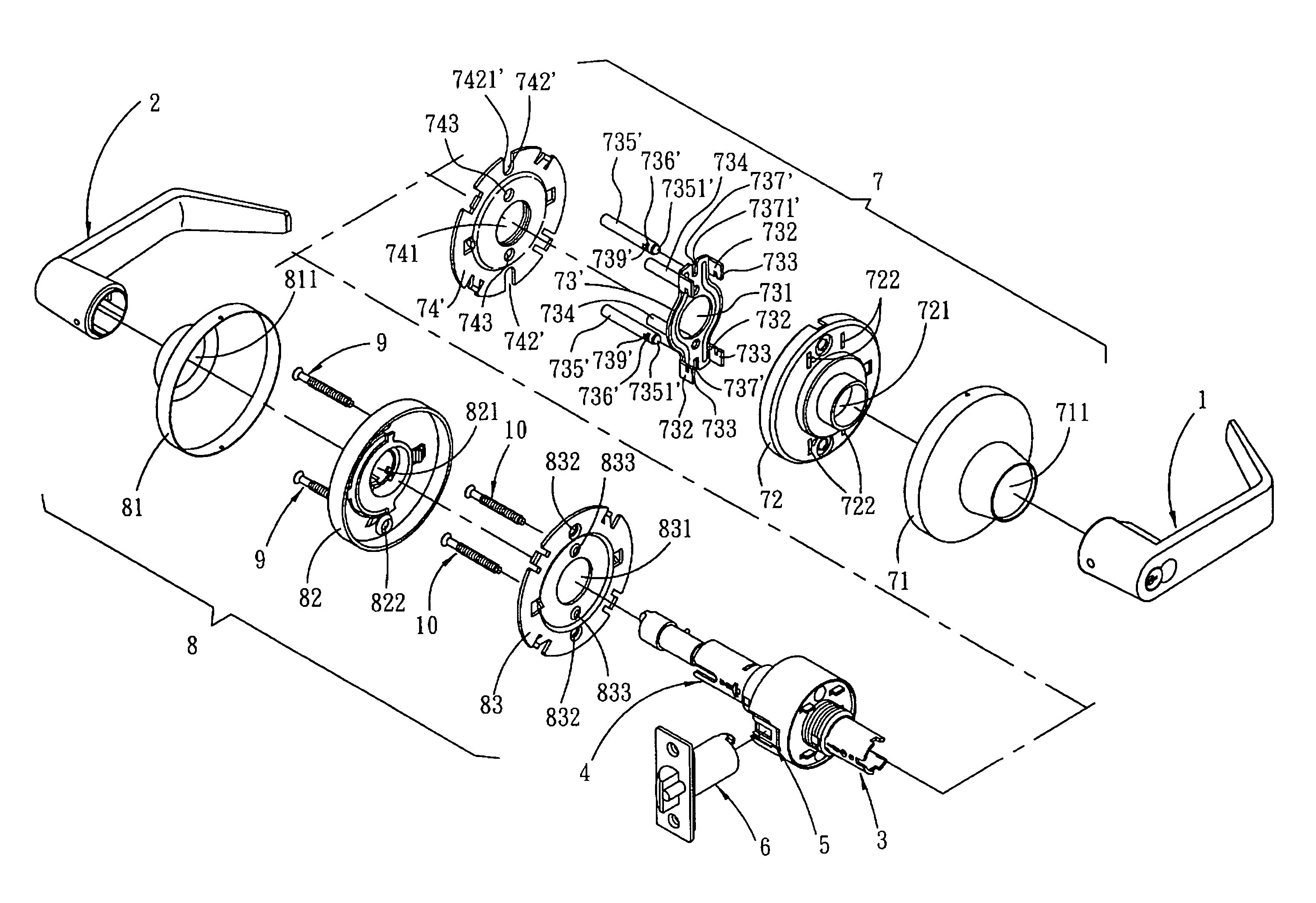 Post-removable construction of a door lock device